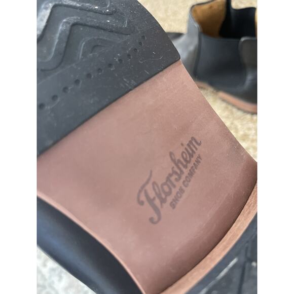 Florsheim Mens Chalet Gore Boot Black Sz 10.5 Leather Upper Chelsea Pull-on Haan